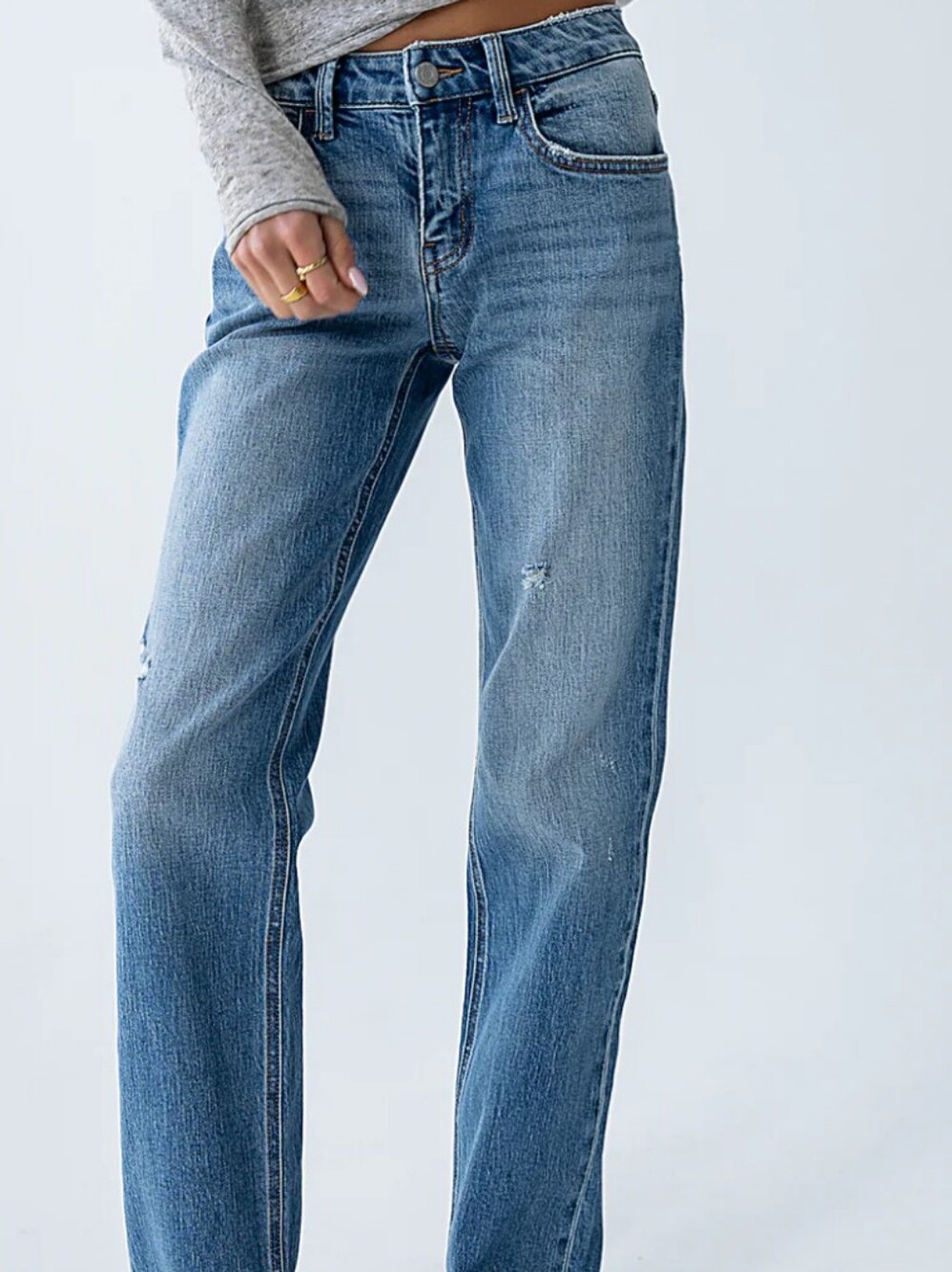 Victoria's Secret London Blue Straight Leg Jeans Size 0 loose fit EUC!